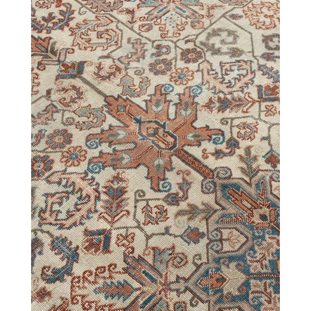 Tan Vintage Taupe Heriz Rug 8'8 X 11' For Sale - Image 8 of 11