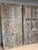 Vintage Whitewashed Carved Library Doors | Limewash Double Barn Doors | Handcrafted Statement Entryway For Sale In Orlando - Image 6 of 8