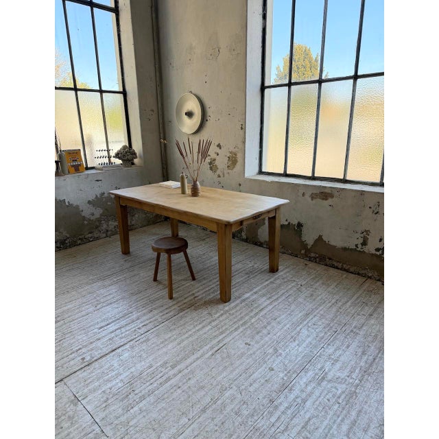 Vintage Oak Farm Table, 1960s For Sale - Image 13 of 18