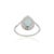 Art Deco 14k White Gold 1 Ct Aquamarine and Diamond Halo Cocktail Ring Size 5 For Sale - Image 9 of 17