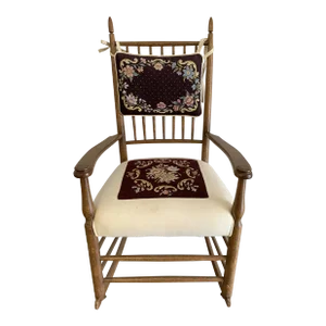 Mid 19th Century American Late Federal Oak and Hickory Rocking Chair
