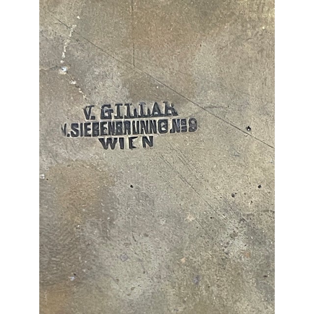 Art Deco 1930s Planter Brass Sign V. Gillar For Sale - Image 3 of 9
