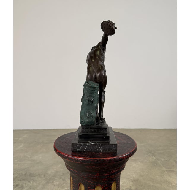 Bronze Classical Athlete Sculpture After Discobolus, Greco-Roman Athlete, 12” H For Sale - Image 14 of 16
