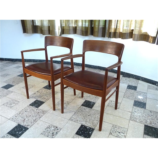 Set of Teak Armchairs from Korup Stolefabrik For Sale - Image 11 of 18