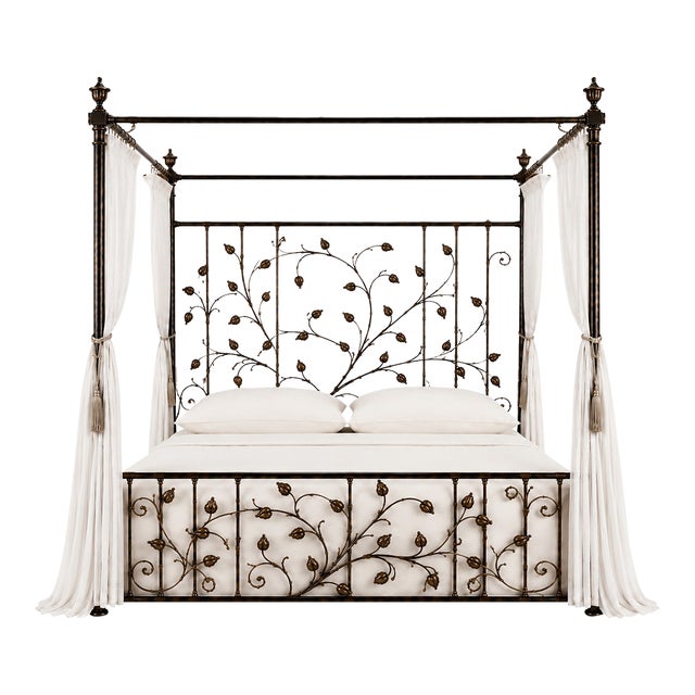 Stunning Iron Canopy Bed With Unique Design For Sale