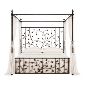 Stunning Iron Canopy Bed With Unique Design
