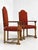 Antique French Wood and Red Fabric Chairs, Set of 8 For Sale - Image 9 of 12