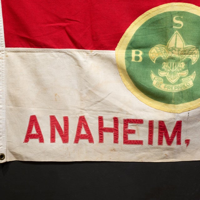 Mid 20th Century Vintage Boy Scouts Flag Troop, Anaheim, California c.1940 For Sale - Image 5 of 6