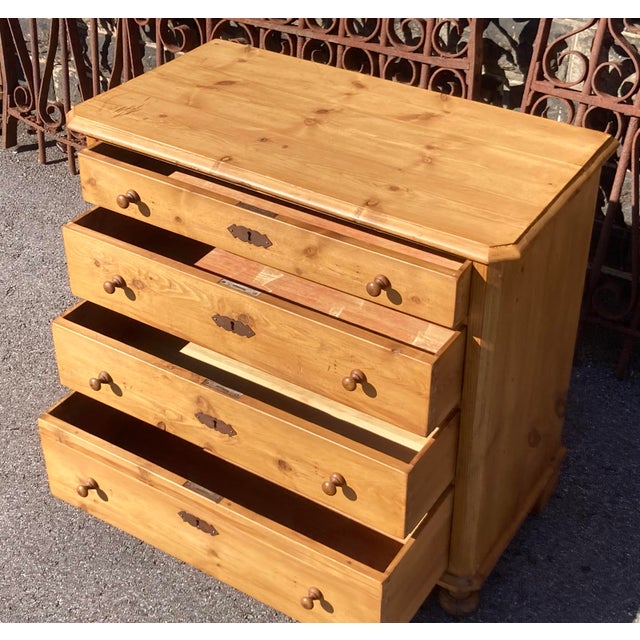 Pine Chest of Four Drawers, Denmark For Sale - Image 9 of 15