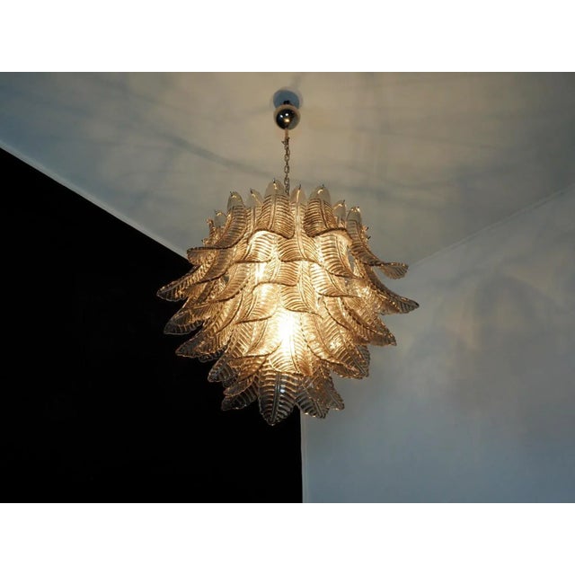 2020s Italian Murano Three-Tier Smoked Felci Glass Chandelier-48 Glasses For Sale - Image 5 of 9