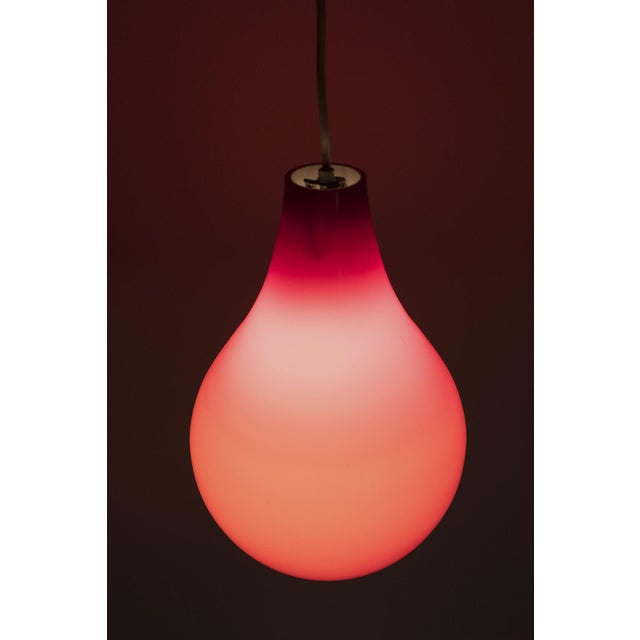 Glass Vintage Vistosi Pendant Lamp For Sale - Image 7 of 9