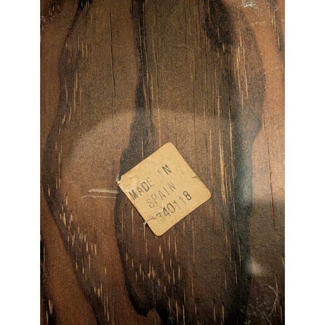 1970s Spanish Mediterranean Brutalist Carved Pine Pedestal Side Table For Sale - Image 9 of 11