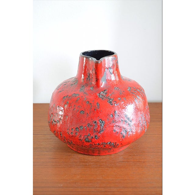 Fat Lava Ceramic Vase by Gräflich Ortenburg, 1960s For Sale - Image 4 of 10