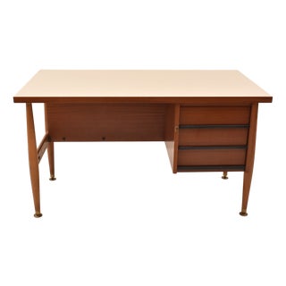 Vintage Italian Desk in Beech, 1960s For Sale