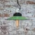 Vintage Industrial Green Enamel, Porcelain and Clear Glass Pendant Light For Sale - Image 5 of 6
