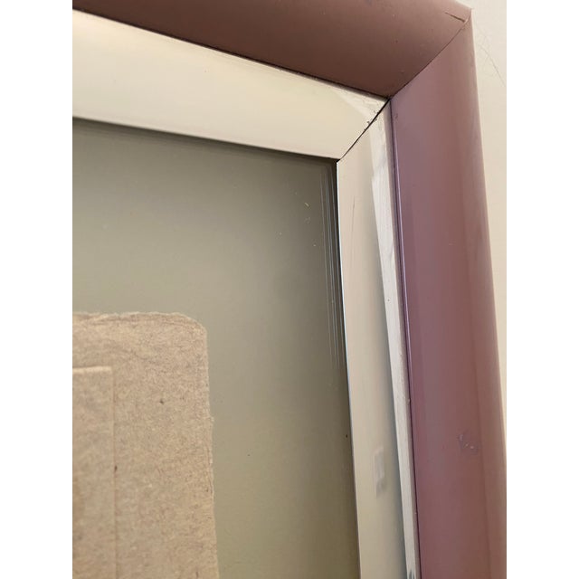 1980s Mixed Media Paper Art With Floating Acrylic Matting, Signed, Framed For Sale - Image 10 of 11