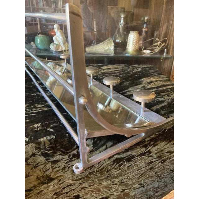 Art Deco French Chrome-Plated Wall Rack, 1930s For Sale - Image 3 of 11