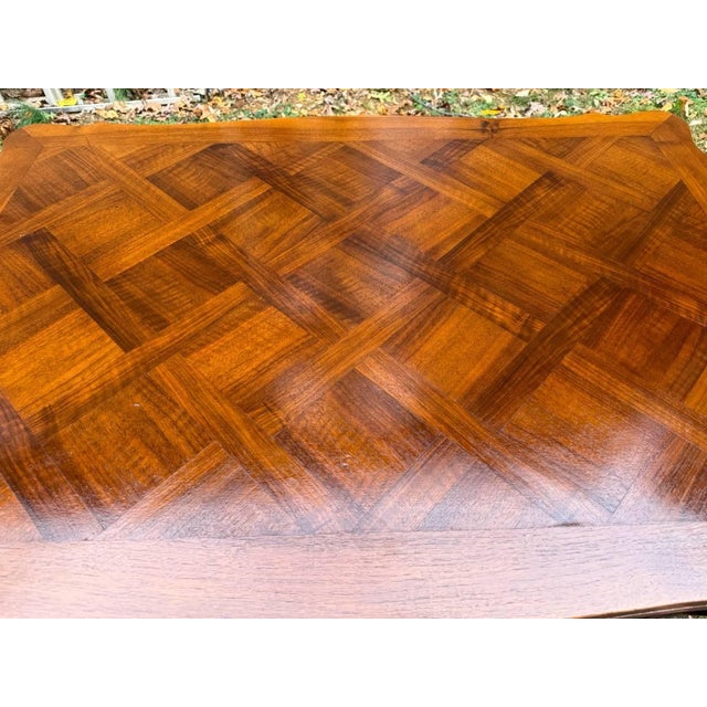 Vintage Rococo French Provincial Style Draw Leaf Dining Table For Sale - Image 4 of 17