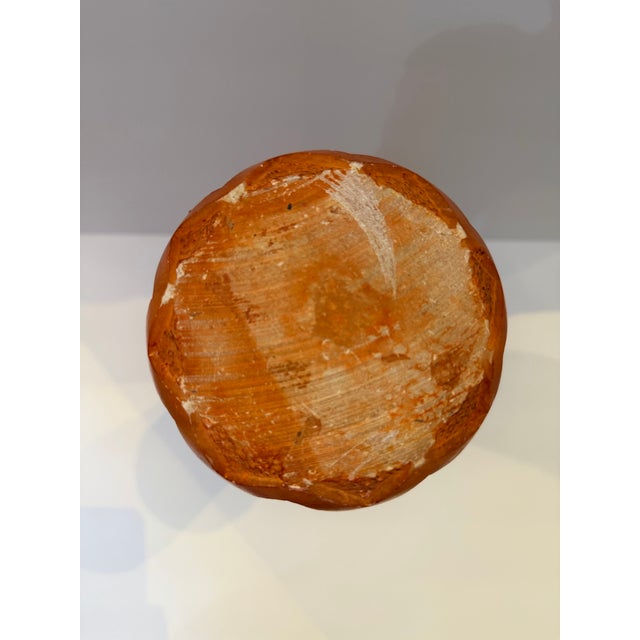 Orange Mid-Century Orange Lava Glaze Stoneware Vessel For Sale - Image 8 of 8