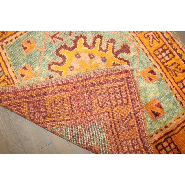 Small Square Antique Oushak Rug - 2'11" x 3'2" For Sale - Image 4 of 4