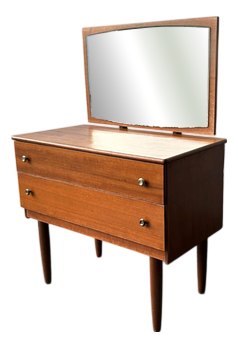 Small Mid-Century Chest of Drawers with Mirror, 1960s