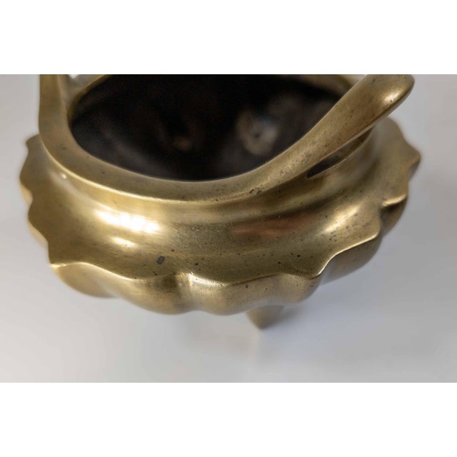 18th or 19th Century Chinese Bronze Tripod Lobed Censer Probably Daoguang Period For Sale - Image 13 of 18