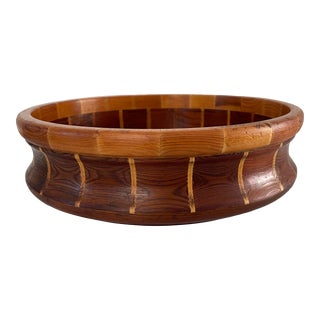 Vintage California Redwood Bowl Standard Specialty Co. San Francisco For Sale