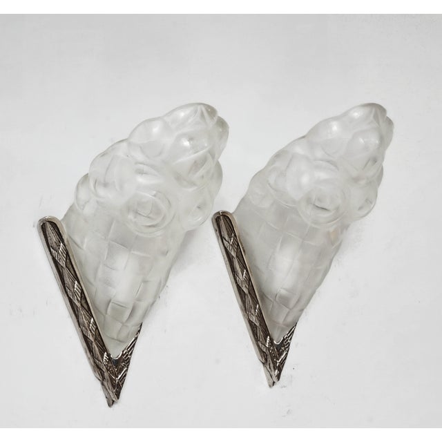 Art Deco French Art Deco Wall Sconces by Jamain & Degue 1920s France - A Pair For Sale - Image 3 of 14