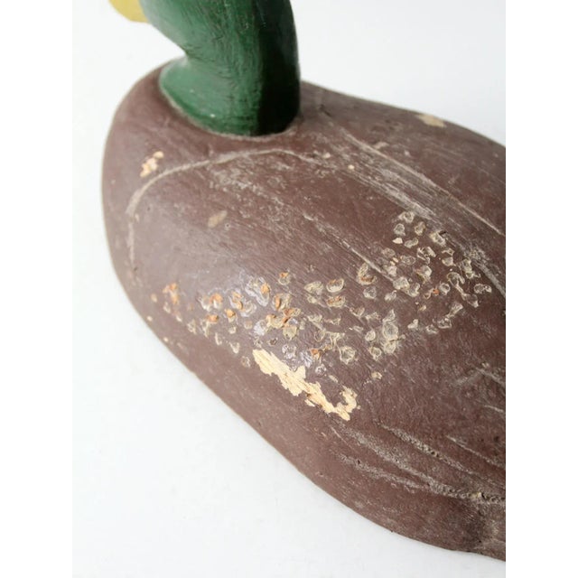 Vintage Cork Wood Mallard Duck Decoy For Sale - Image 10 of 13
