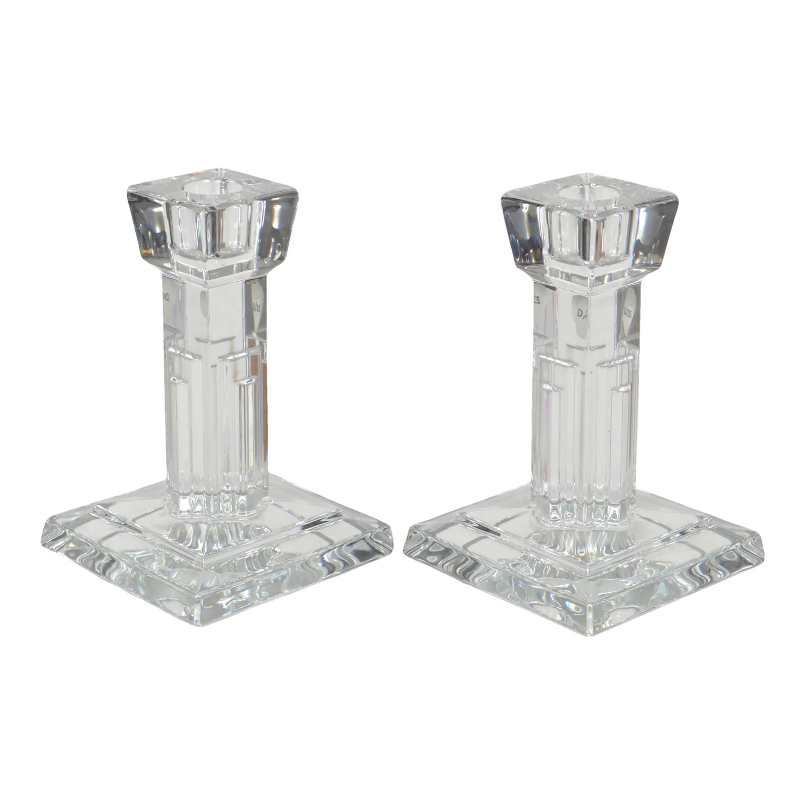 Waterford Crystal Candle Holders a Pair Chairish