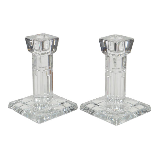 Waterford Crystal Candle Holders a Pair Chairish