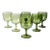 Vintage Bartlett Collins Thumbprint Goblets Set of 6 For Sale