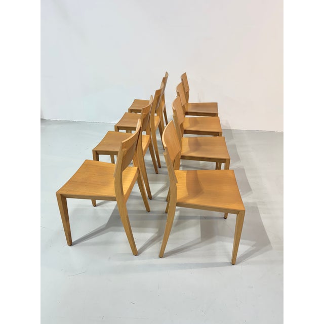 Vintage Beech Dining Chairs, 1980s, Set of 8 For Sale - Image 11 of 17