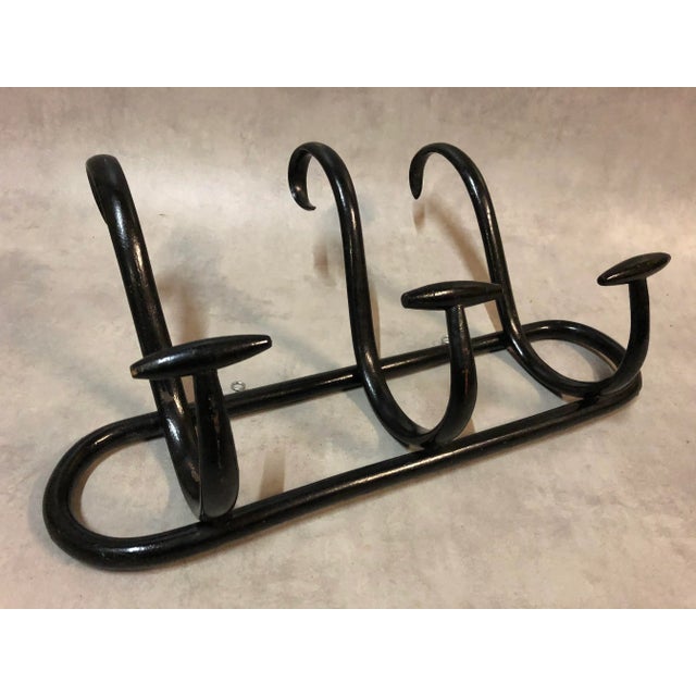 Thonet coat rack bent wood, painted in Black 3 S I have official proof of authenticity such as vintage catalogs, designer...