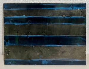 Erin Parish, Erin Parish Minimalist Abstract Resin and Oil Painting on Panel Woman Artist, 2005