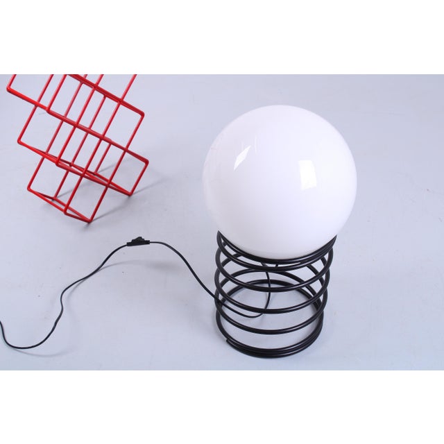 Large Pop Art Glass Globe Spring Table Lamp from Woja Lighting, 1970s For Sale - Image 9 of 14