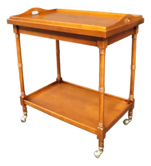Mahogany Lift Tray Top Tea Cart