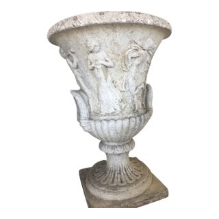 Late 19th Century Cast Stome French Garden Urn For Sale