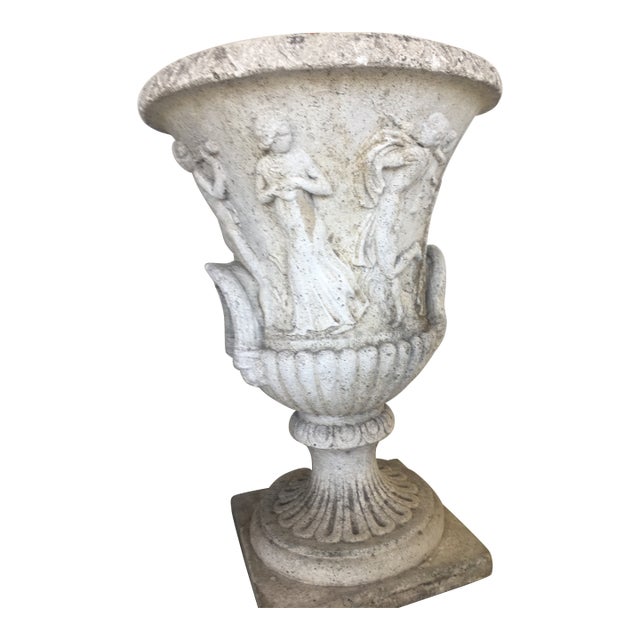 Late 19th Century Cast Stome French Garden Urn For Sale