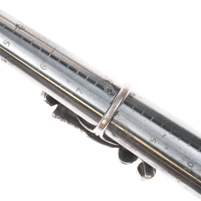 sz8 40's-50's Native American silver and turquoise Kachina ring For Sale In Austin - Image 6 of 7