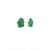 Contemporary Floral Natural Emerald and Diamond Stud Earrings for Her in 925 Silver, A Pair For Sale - Image 3 of 6