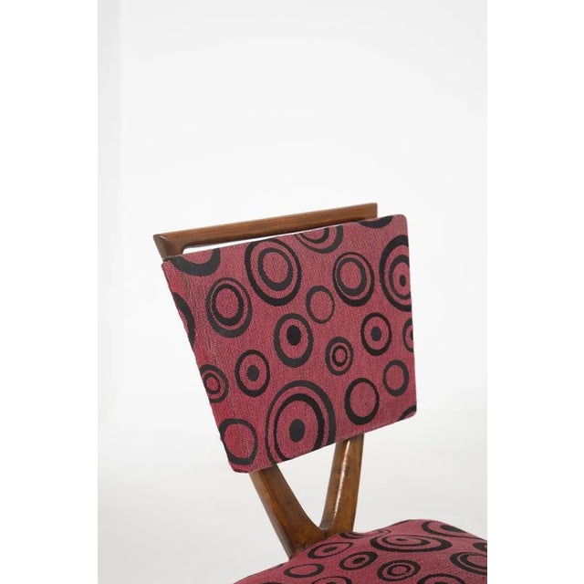 Vintage Red Dining Room Chairs from Gianni Vigorelli, Set of 6 For Sale - Image 6 of 9