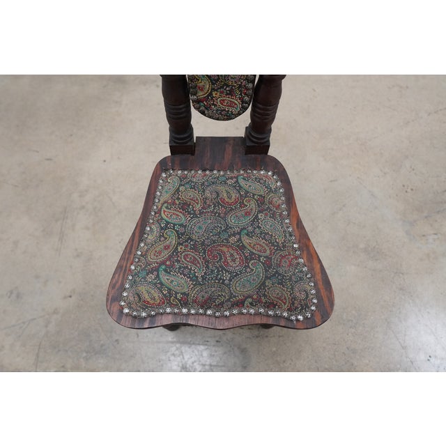 Vintage European-Inspired Turned Wood Accent Chair For Sale - Image 10 of 15