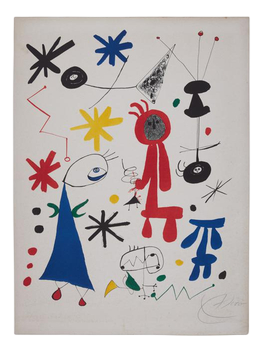 Joan Miró, Composition, Colored Lithograph