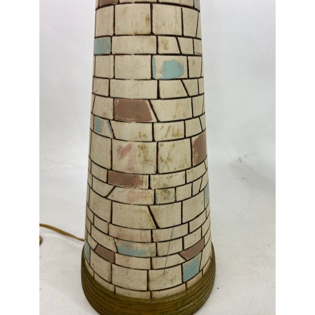 Mid-Century Modern Mid-Century Modern Mosaic Tile Table Lamp For Sale - Image 3 of 13