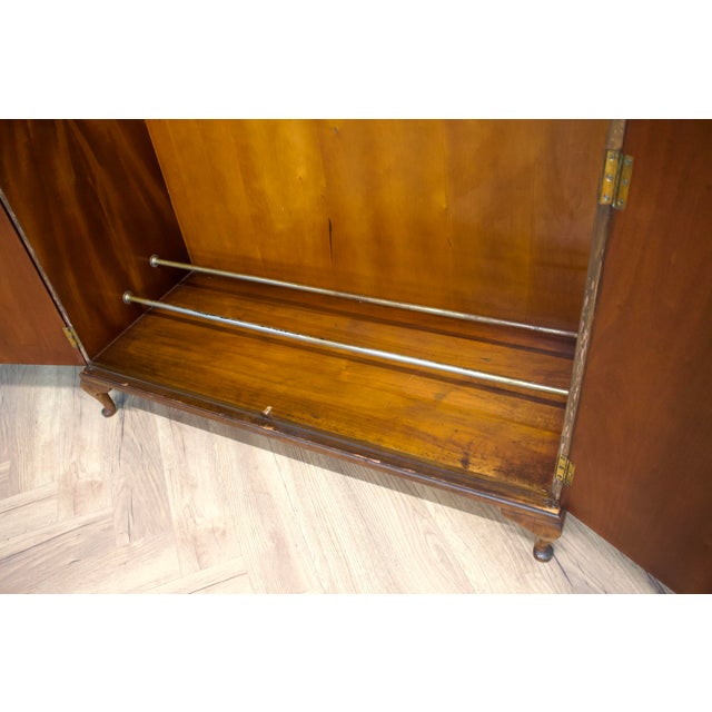 Brown Art Deco Burr Walnut Wardrobe, 1930s For Sale - Image 8 of 11