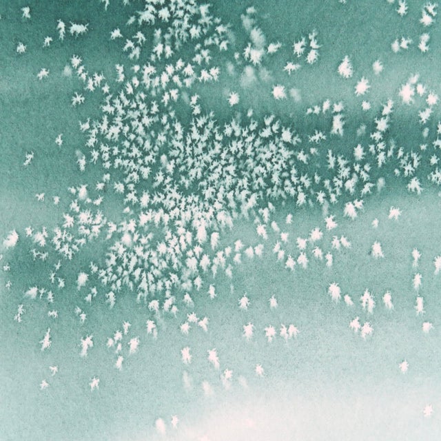 Late 20th Century Late 20th Century Original Monochromatic Winter Scene Watercolor Painting on Paper by Artist Ellen Shannon of Snowy Pine & Frozen Stream For Sale - Image 5 of 16