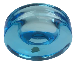 Prototype Handblown Blue Glass Ashtray or Bowl by Per Lütken for Holmegaard, 1960s