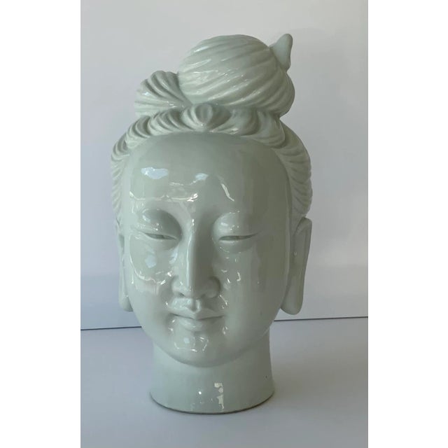 Vintage Large Japanese Porcelain Bust of a Lady For Sale In Atlanta - Image 6 of 6