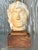 Mid-Century Modern Mid 20th Century Vintage Boho Carved Stone Bust of Woman Sculpture For Sale - Image 3 of 8